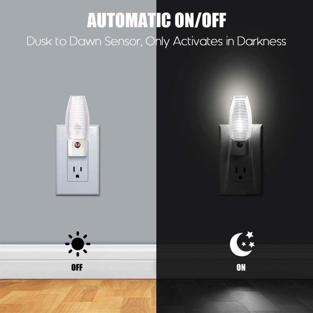 Emotionlite Night Light, 4 Pack Neutral White Led With Dusk To Dawn Sensor For Kids & Nursery